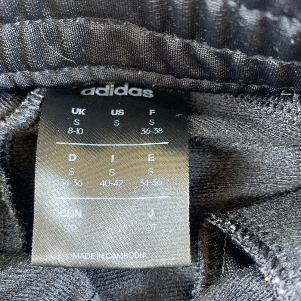 Adidas Mens DP2380 Black White 3 Stripe Track Pants Joggers Size S